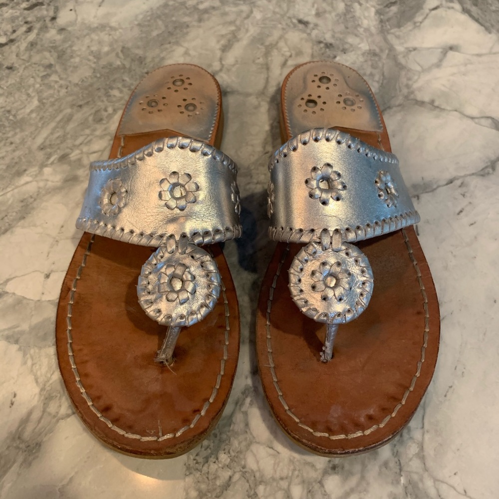 Jack rogers sandals - size 8 silver